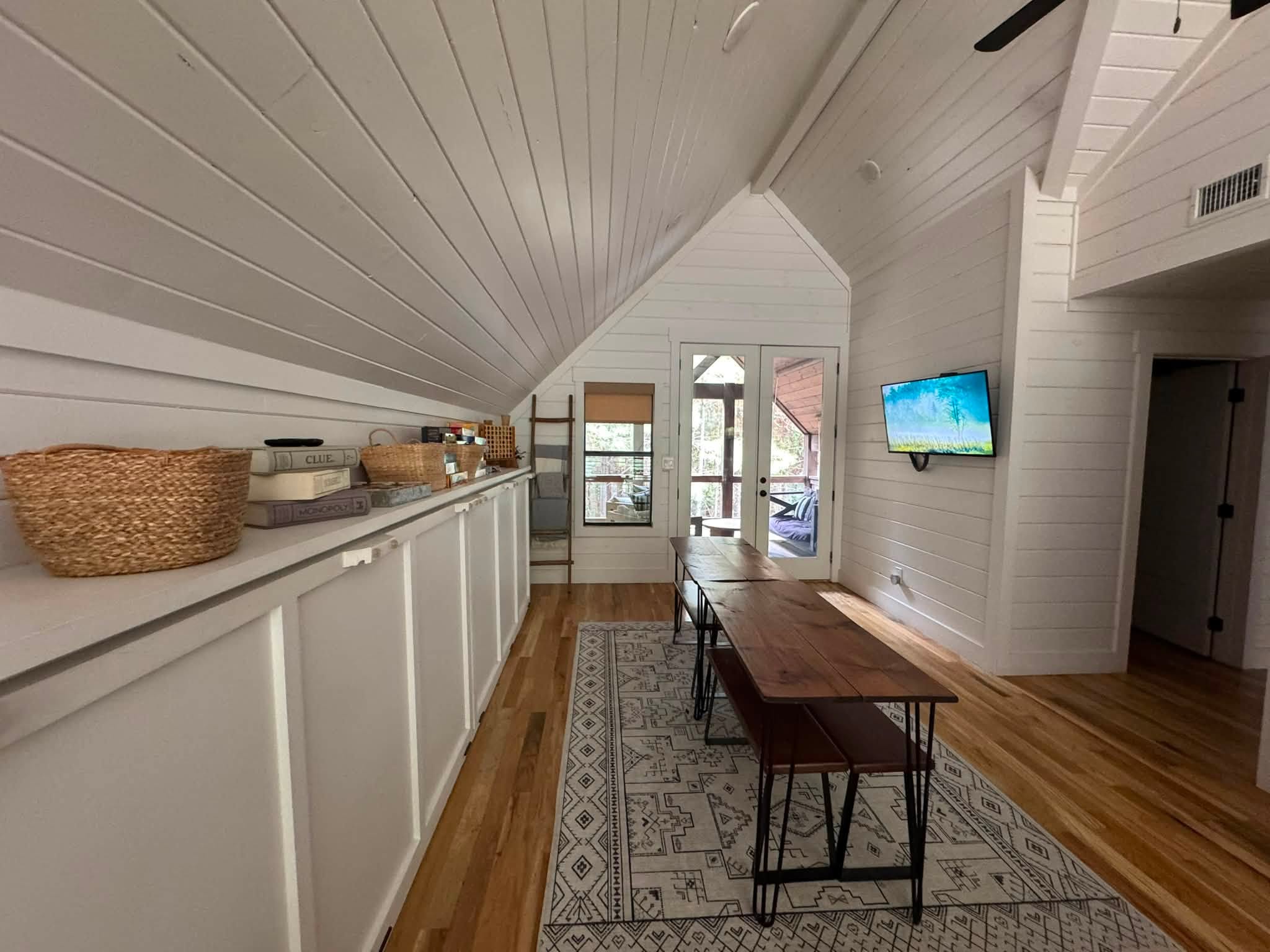Shiplap Dining Loft and Staged Interior