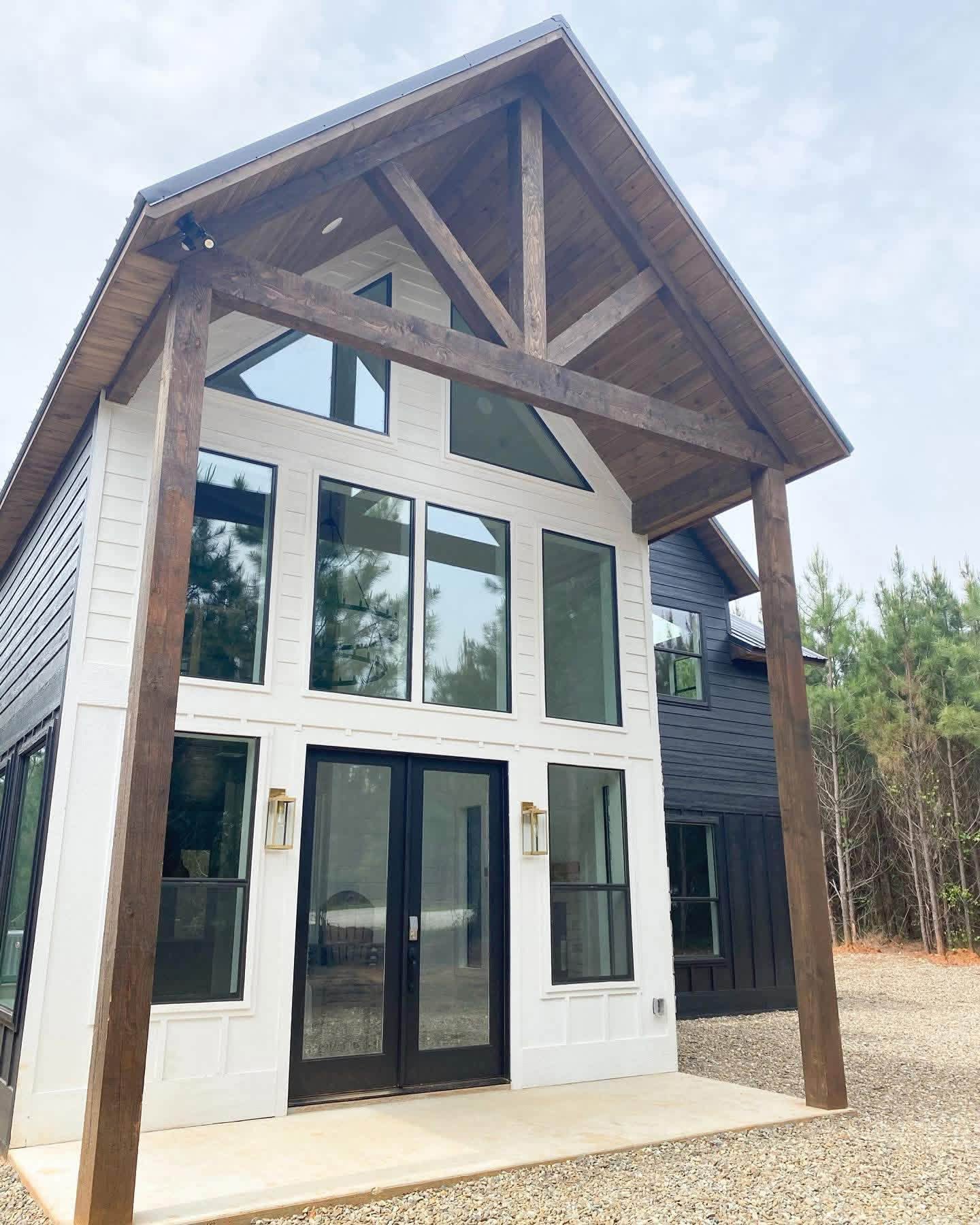 Hochatown Modern Timber A-Frame Cabin Exterior